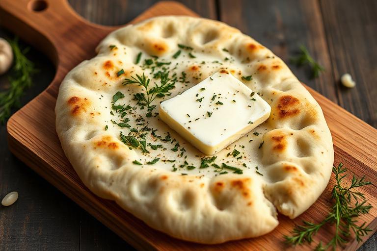 Knoflook Naan